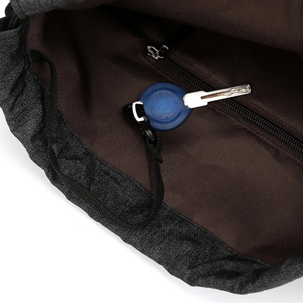 Drawstrings Backpacks Bags USB Port Headphone Hole Design
