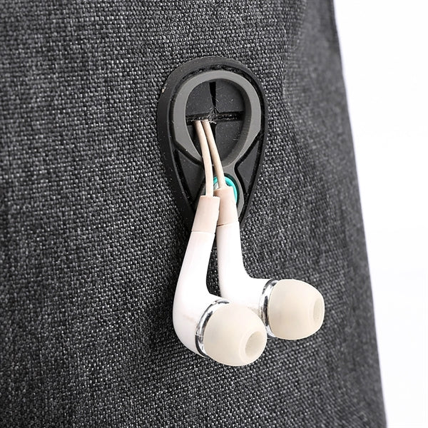 Drawstrings Backpacks Bags USB Port Headphone Hole Design