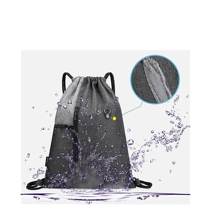 Drawstrings Backpacks Bags USB Port Headphone Hole Design