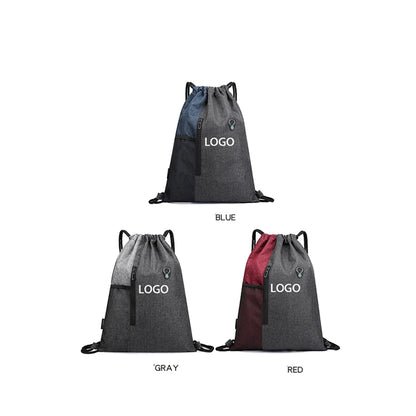 Drawstrings Backpacks Bags USB Port Headphone Hole Design