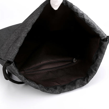 Drawstrings Backpacks Bags USB Port Headphone Hole Design