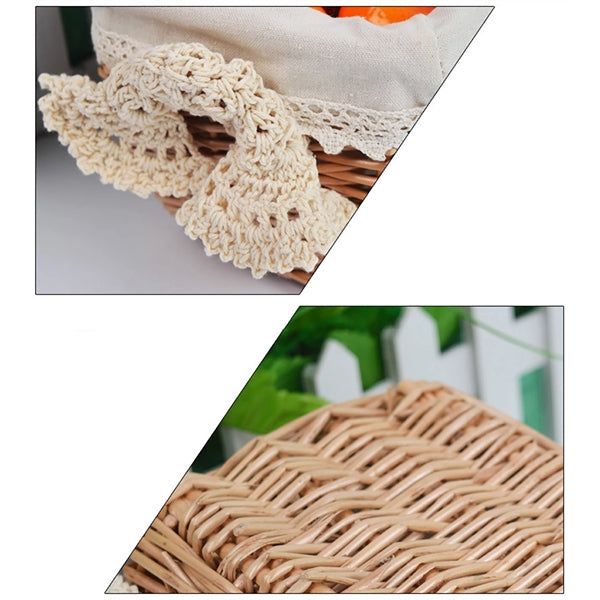 Three-Piece Wicker Furniture Storage Basket