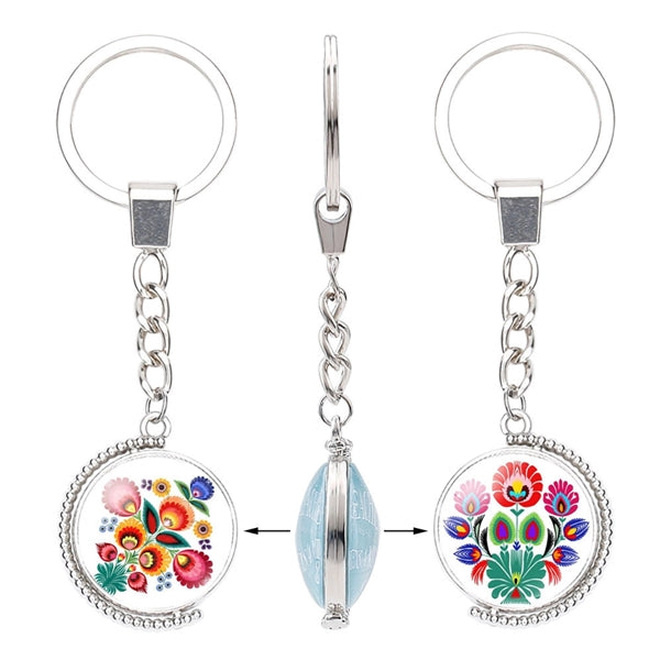 Time Gemstone Keychain Key Ring Jewelry  Lovers Gift