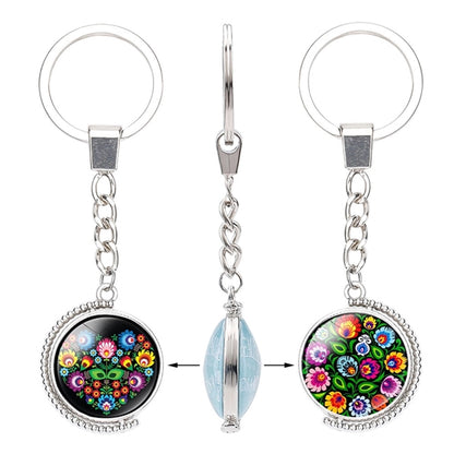 Time Gemstone Keychain Key Ring Jewelry  Lovers Gift