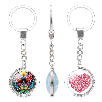 Time Gemstone Keychain Key Ring Jewelry  Lovers Gift