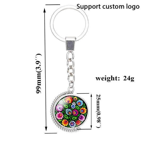 Time Gemstone Keychain Key Ring Jewelry  Lovers Gift