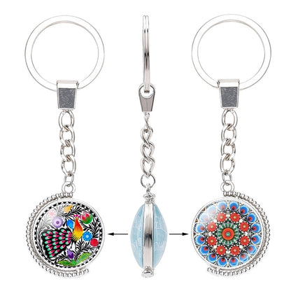 Time Gemstone Keychain Key Ring Jewelry  Lovers Gift