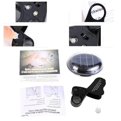 LED Illuminated Metal Loupe 30X 60X