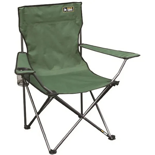 Quik Portable Folding Chair with Arm Rest Cup Holder