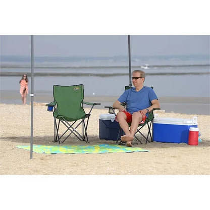 Quik Portable Folding Chair with Arm Rest Cup Holder