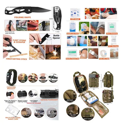 500pcs Survival Gear and First Aid kit