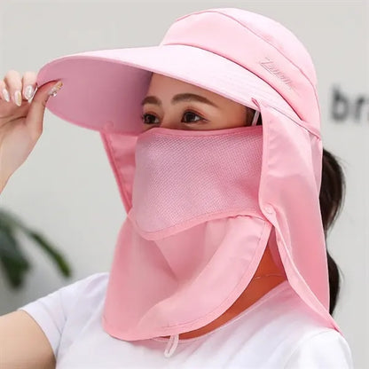 Summer Outdoor Sun Protection Fishing Cap Neck Face Flap Hat