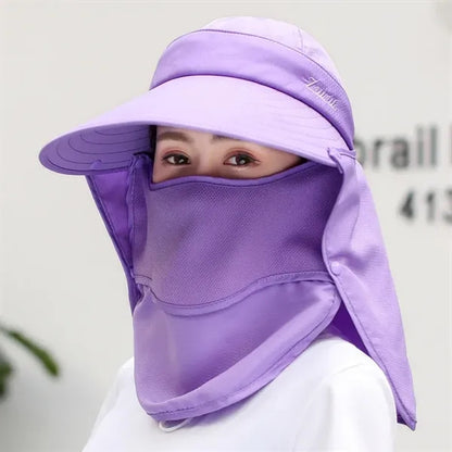 Summer Outdoor Sun Protection Fishing Cap Neck Face Flap Hat
