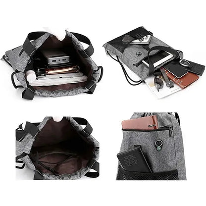 Drawstring Bag Gym with Pockets Sports Sack with Handle Bag