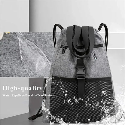 Drawstring Bag Gym with Pockets Sports Sack with Handle Bag