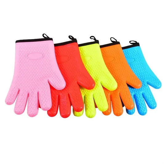 Kitchen Silicone Oven Mitts-Short