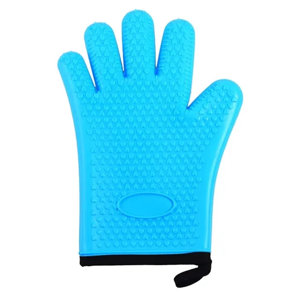 Kitchen Silicone Oven Mitts-Short