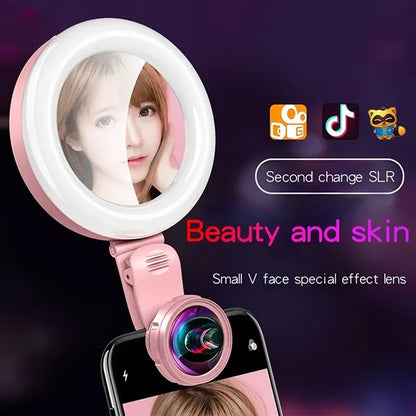 Mobil phone Selfie Ring Light with camera