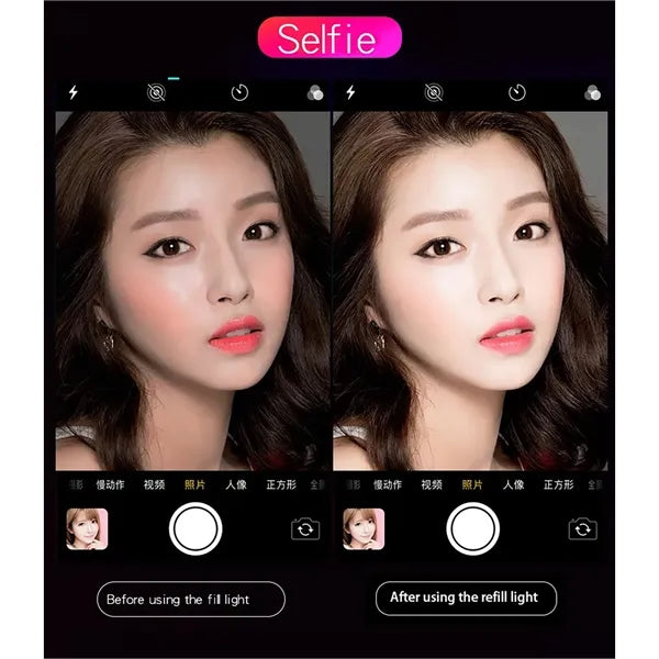 Mobil phone Selfie Ring Light with camera