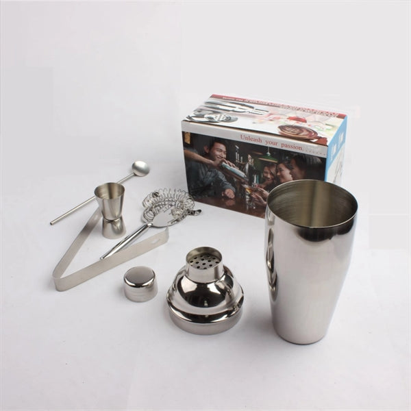StainlessSteel Cocktail Shaker Set 5 Piece 8oz Bartender kit