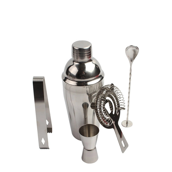 StainlessSteel Cocktail Shaker Set 5 Piece 8oz Bartender kit