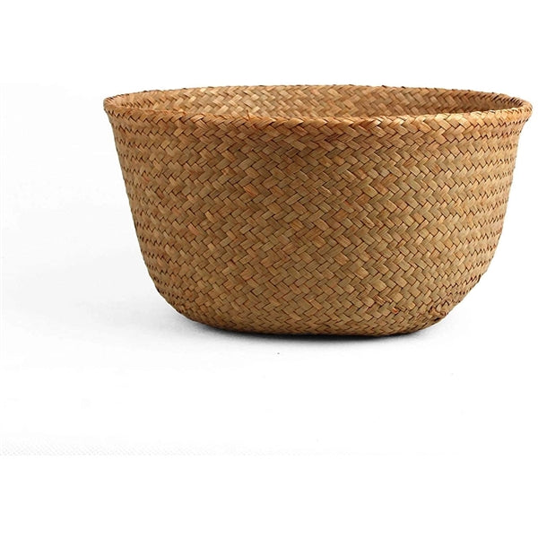 Woven Seagrass Belly Basket for Storage Plant
