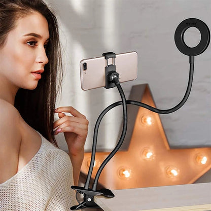Mobile Phone Live Broadcast Bracket Selfie Ring Light 2 in 1