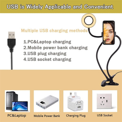 Mobile Phone Live Broadcast Bracket Selfie Ring Light 2 in 1
