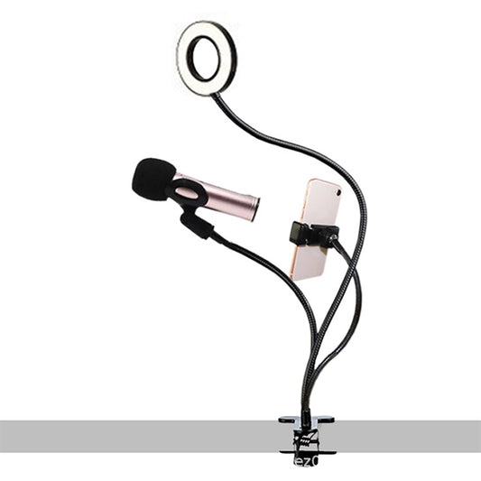 Phone Live Broadcast Bracket Selfie Ring Light 3 in1with mic