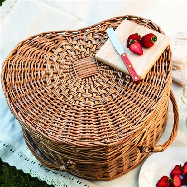 Picnic Time 'Heart' Willow Picnic-Basket with Deluxe Service