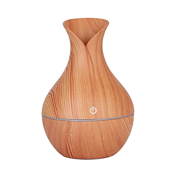 Humidifier Essential Oil Diffuser Wood Grain 7Color Changing