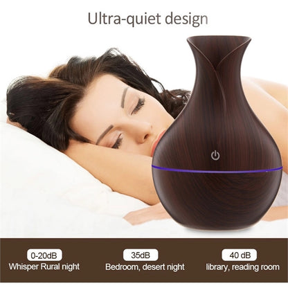 Humidifier Essential Oil Diffuser Wood Grain 7Color Changing