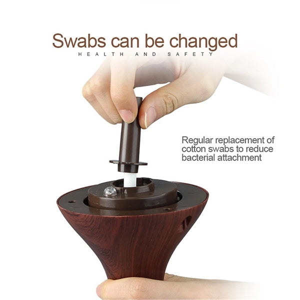 Humidifier Essential Oil Diffuser Wood Grain 7Color Changing