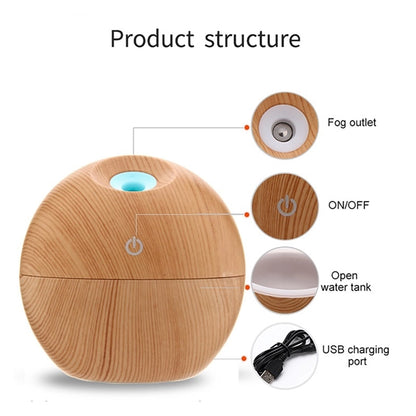 Round wood grain humidifier