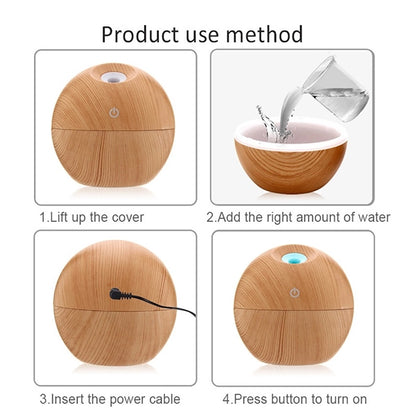 Round wood grain humidifier