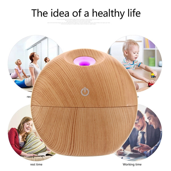 Round wood grain humidifier