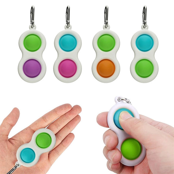Children Adult Simple Dimple Fidget Keychain Toy