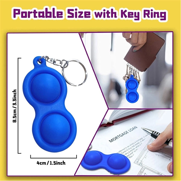 Fidget Simple Dimple Toy Keychain