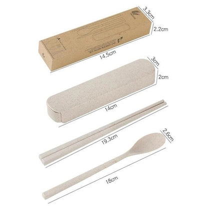 3 Piece Portable Flatware Set With Case