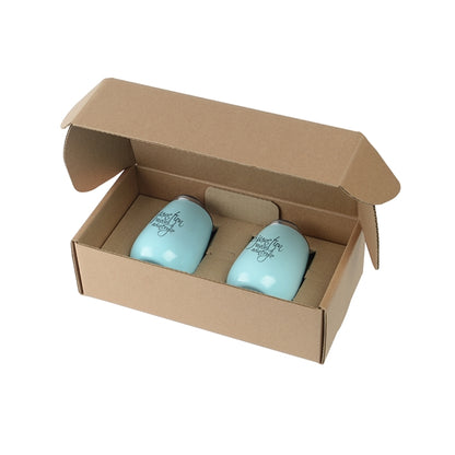 Stainless Steel Stemless Wine Tumbler Gift Set