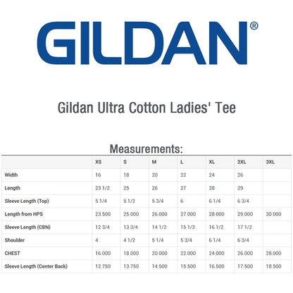 Gildan 6.1 oz 100% Cotton Preshrunk Ladies T-Shirt Imprinted