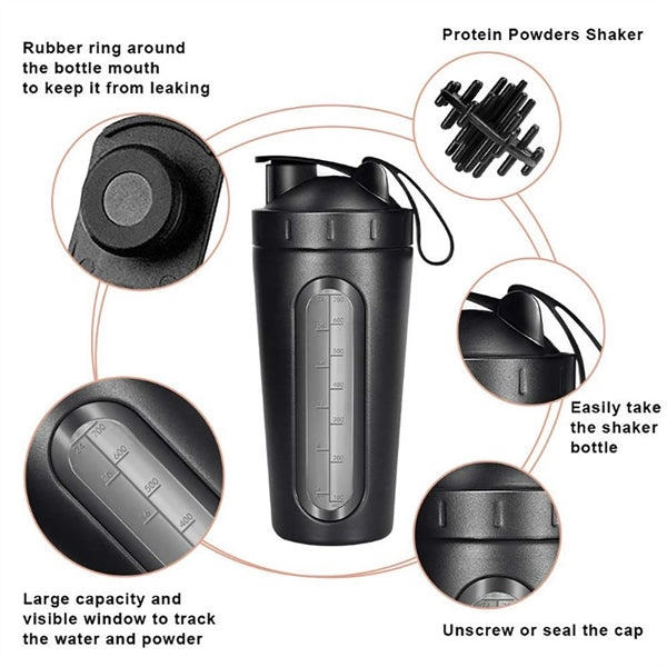 Stainless Steel Shaker Bottle, 24 oz