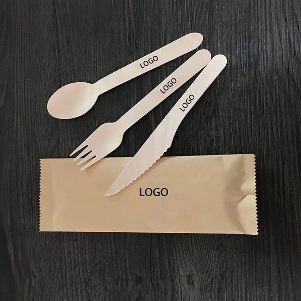 Disposable Wooden Cutlery Forks,  Knives,  Spoons, 6.2 inch