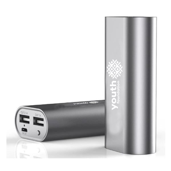 Dual-Port Lit Logo Promo Power Bank