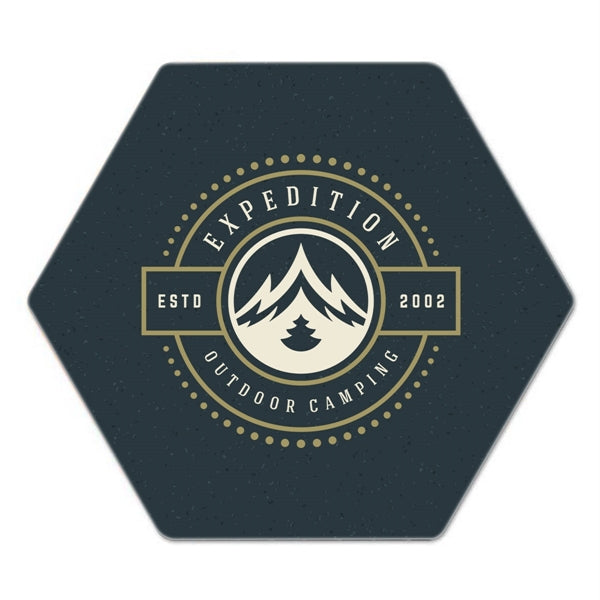 Custom Full-Color Post Cards and Hexagon-shaped Coasters