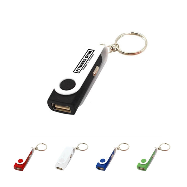 Portable USB Car Charger with Split Ring