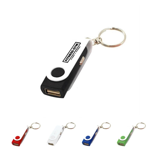 Portable USB Car Charger with Split Ring