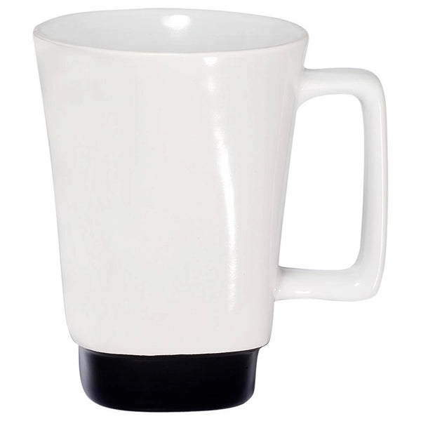 16 Oz. Square-shaped Mug with Colored Base