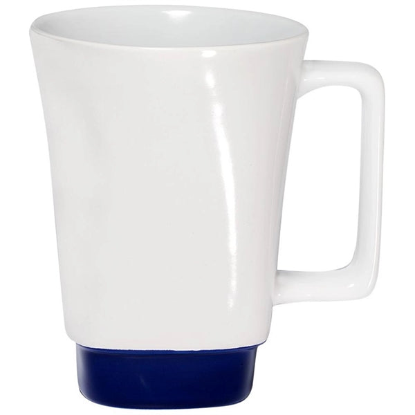 16 Oz. Square-shaped Mug with Colored Base