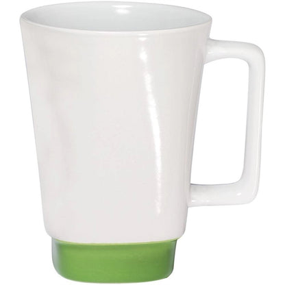 16 Oz. Square-shaped Mug with Colored Base